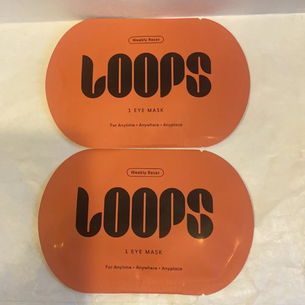 LOOPS Weekly Reset Rejuvenating Eye Mask 2ct 2 packets NIP CLEAN BEAUTY